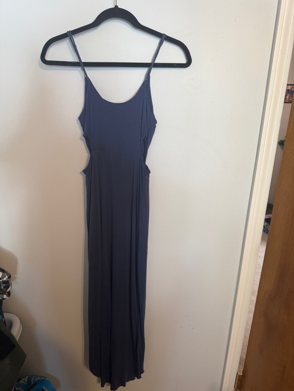 Lush Blue Side Cutout Maxi Tee Shirt Dress Extra Small - Picture 7 of 9